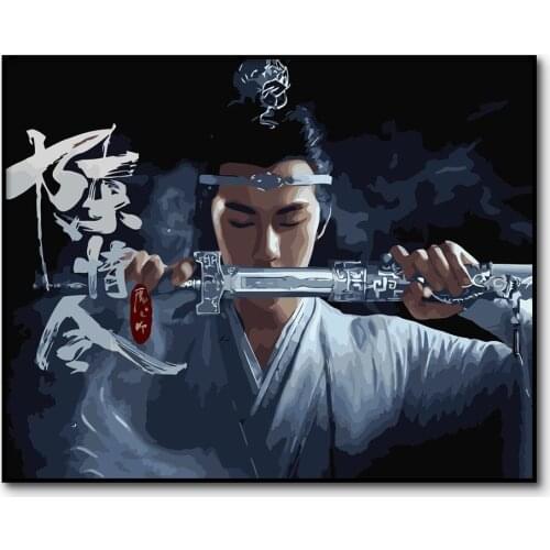 5D DIY Diamond Painting Magic Taoist Wei Wuxian Diamond Embroidery Painting Diamond Mosaic Full Cross Stitch Kit Home Decoration