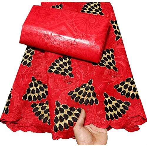 Latest African Swiss Voile Net Lace Fabric 2021 High Quality French 100% Cotton Embroidered Lace Fabrics 5 yards For Dress A1236