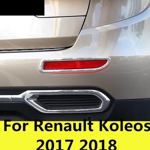 Accessories Car Rear Fog Lights Covers Decoration Lamp Frame Trim Car Styling Exterior decoration For Renault Koleos 2017 2018