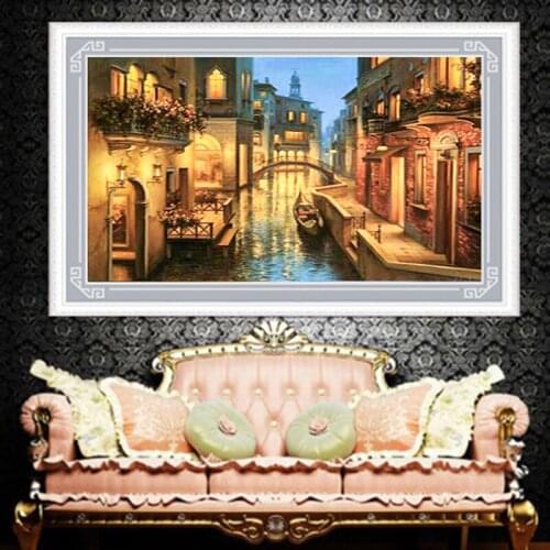 Diamond Embroidery Diy Diamond Painting Cross Stitch Kits Diamond Mosaic Urban waterway Full Square Diamond Embroidery CS087