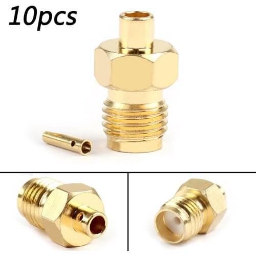 Artudatech 10Pcs SMA Female Jack Solder For Semi-Rigid RG405 0.086" Cable RF Connector Plug Parts
