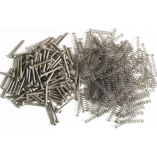 Free Shipping guitar parts 40sets/pack Guitar pickups screws Chrome color humbucker guitar pickup screws and springs
