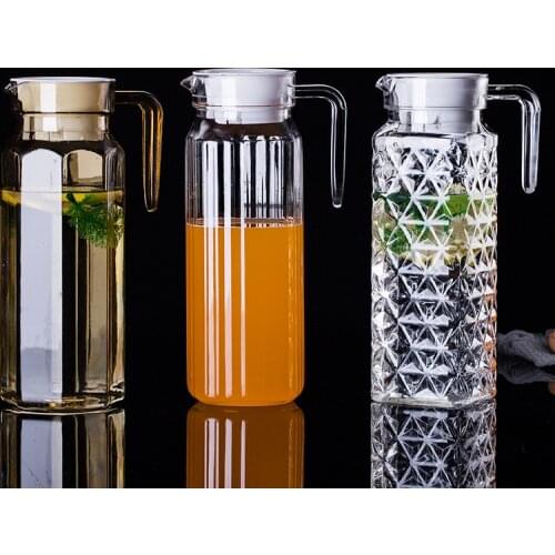 Large Capacity Plastic Fruit Juice Pot Bar Party Wine Beer Bottle Beverage Cold Water Kettles Anti-Fall Water Pitcher Jug 11Type