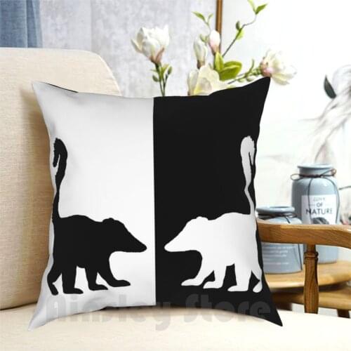 Coatis Pillow Case Printed Home Soft Throw Pillow Coati Coatis Coatimundi Raccoons Raccoon Black White Black White Black