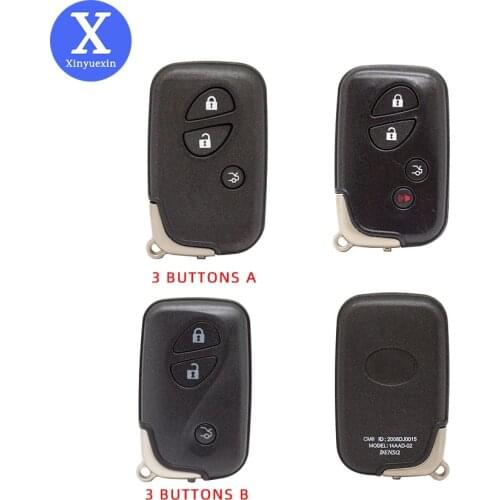 Xinyuexin 3 4 Buttons Smart Remote Key Case Fob for LEXUS IS250 IS350 ES350 GS350 LS460 GS Uncut Car Key Shell Car Accessories