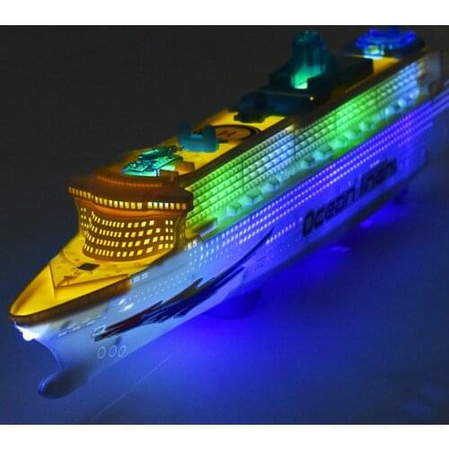 Electric Ocean Liner Cruise Boat Ship Toy Flashing LED Lights & Sound Kids Children Gift