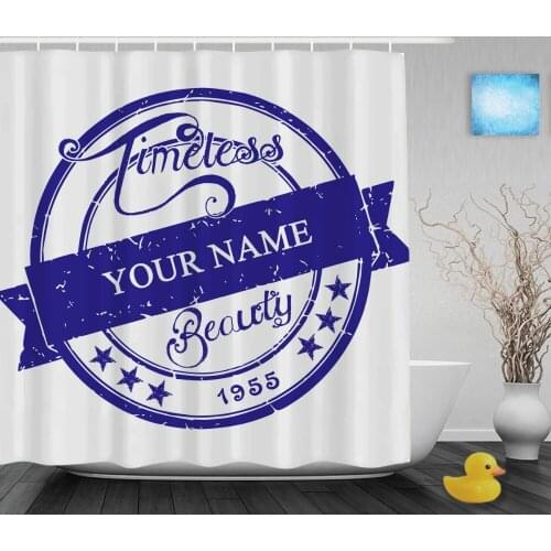 Personalized Shower Curtain Custom 1955 Timeless Beauty Decor Bathroom Shower Curtains Polyester Waterproof Fabric With Hooks