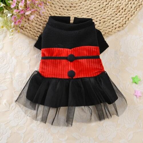 Summer Pet Chihuahua Clothes Black Red Lace Dress Skirt Dogs Princess Dresses Wedding Dress For Small Dog Clothing Dog Clothes