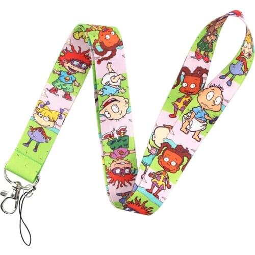 LT707 90s Anime Key lanyard Car Keychain Personalise Office ID Card Pass Gym Mobile Phone Key Ring Badge Holder Jewelry