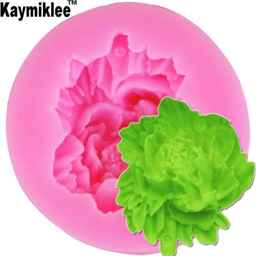 M604 1PCS Peony Candle Moulds Soap Mold Kitchen-Baking Resin Silicone Form Home Decoration 3D DIY Clay Craft Wax-Making