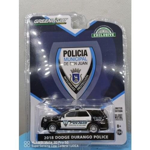1/64 Greenlight 2018 Dodge Durango police car Collection Meta lModel Cars Toys Die-cast Simulation