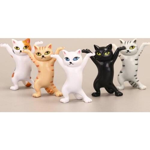 Cartoon prototype dancing cat toy doll enchanting PVC toy cat small gift