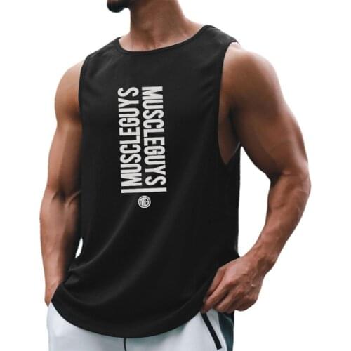 Brand Clothing Summer Gym Tank Top Men Quick-drying Running Vest Basketball Training Bodybuilding Fitness Loose Sleeveless Shirt