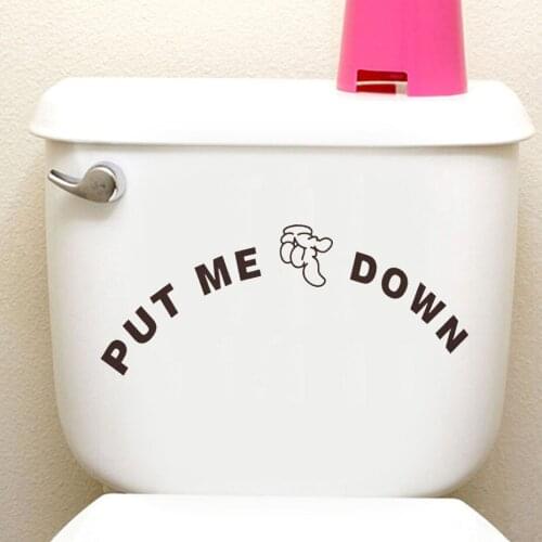 Toilet Sticker Put Me Down Wall Stickers Decoration Removable Wall Decals WC Stickers Home Decor Art Mural Stickers Vinyl PH64