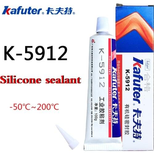 New 100g Kafuter K-5912 RTV Silicone Rubber Metal Glass Ceramic Bonding Car Motorcycle Ship Fuel Tank Home Decoration Glue