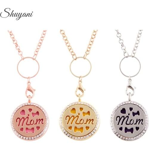 New Fashion Perfume Diffuser Essential Oil Locket Rhinestone Magnetic Aromatherapy Lockets Free Chain &Pads