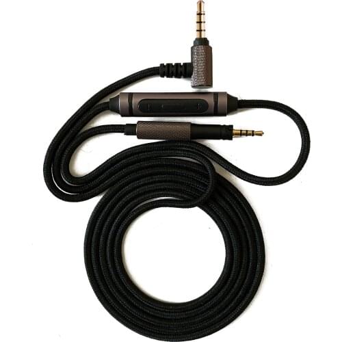 DIY 3.5 To 2.5 Silver Plated Headphone Upgrade Audio cable For MOMENTUM MOMENTUM 2.0 ON EAR Weave Headphones cable With Mic