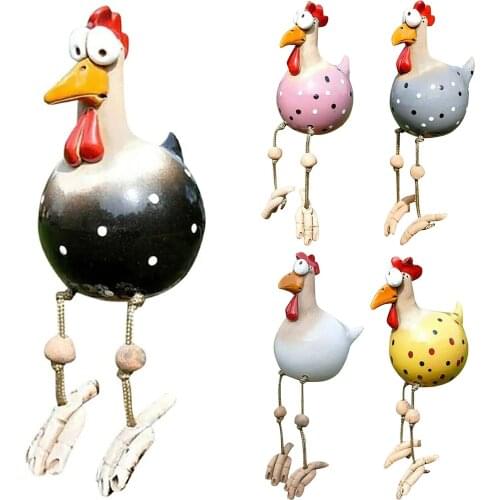 Realistic Garden Statues Chicken Resin Crafts Display Mold Simulation Chicken Sculptures Statue Gardening Decor For Yard