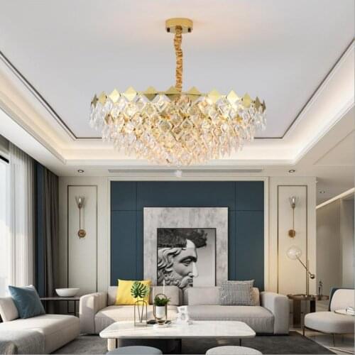 Modern luxury dining room Pendant light simple living room bedroom crystal hanging lamp hotel villa decorative lighting Fixture