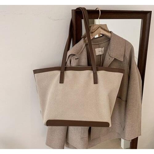 Canvas Bag Tote Womens Handbags Large Capacity Casual Wild Bucket Totes 2021 Summer Womens Shoulder Bags Big Brand New Fashion