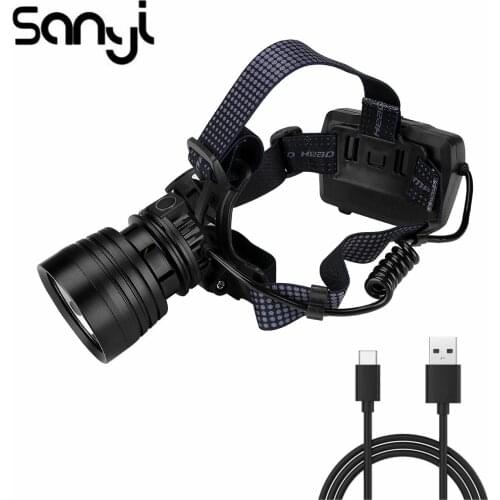 P50 LED Headlight 3 Modes Powered by 3*18650 Battery Headlight Lantern HeadLamp Torch USB Rechargeable for Outdoor Lighting