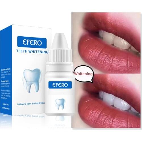 EFERO Teeth Whitening Serum Gel Dental Oral Hygiene Cleanser Effective Remove Tooth Stains Plaque Teeth Bleaching Essence 10ml