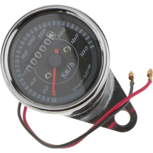 Universal Motorcycle Dual Odometer Speedometer Speedo Meter Gauge For