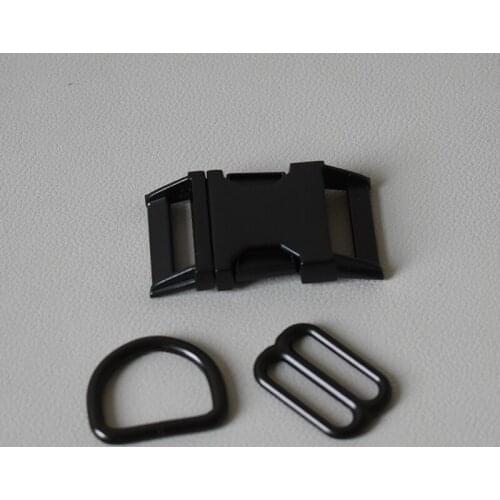 10 Sets (Metal Buckle+8 Buckle+D Ring/Set)Adjuster Slider For (25mm) Webbing Golden Metal Slider Adjustable Buckle Loops DIY