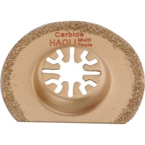 10Pcs/set 63mm Semicircle Carbide Oscillating Multi Tool Saw Blades for Plastic Wood Cutting Woodworking Cutter for Power Tools