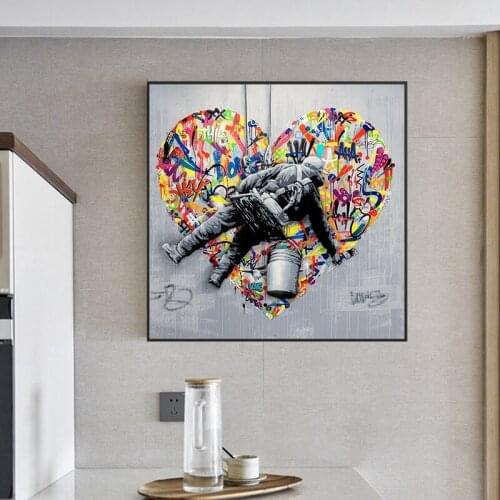 Abstract Street Graffiti Art Canvas Paintings Modern Cartoon Posters and Prints Wall Art Picture for Living Room Home Decoration