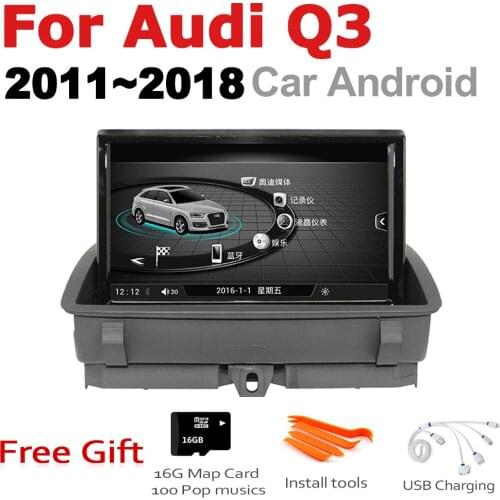 8 inch Andrid 7.0 up Car Multimedia Player For Audi Q3 8V 2011~2018 MMI radio gps Navi Map WiFi original style Bletooth