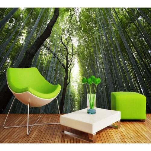 Free Shipping Jungle Trail Green Forest Background Wall Custom 3D Living Room Mural Entrance Wallpaper Bedroom Photo Wallpaper