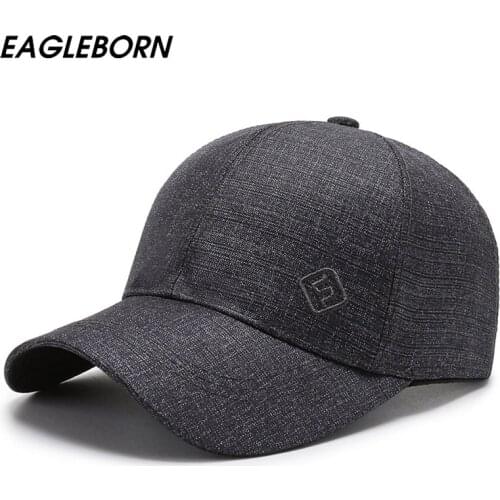 EAGLEBORN New Baseball Cap Dad Hat Embroidery S Letter Adult Dark Baseball Cap Middle-aged Elderly Hat Casual Sun Baseball Cap
