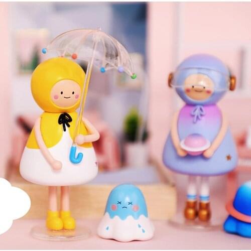 Bobbix KOKI YOYO Guess Bag Elf Raincoat Doll Blind Box Doll Decoration Cute Garage Kit Gift Toy Car Decoration Puppets Toys