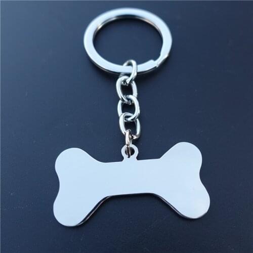 Stainless Steel Keychain The Dog Bone Keyring Fashion Jewelry For Men Women