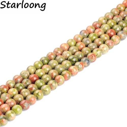 High quality natural stone beads Gorgeous Unakite stone round loose Beads 15" Strand 4 6 8 10 12mm DIY Jewelry Making bracelet