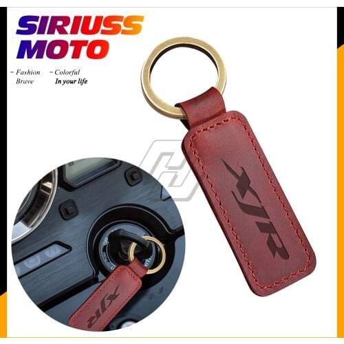 Motorcycle Cowhide Keychain Key Ring Case for Yamaha XJR400 XJR1300 XJR 400 1300