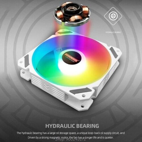 Coolmoon 120mm PWM ARGB PC Case Fan Quiet 4 Pin Addressable RGB Cooling Fan for CPU Cooler Computer Chassis N30 20 Dropship