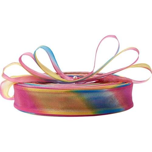 Organza Ribbon Colorful 100yards/roll For Headdress Jewelry DIY Handmade Package Making