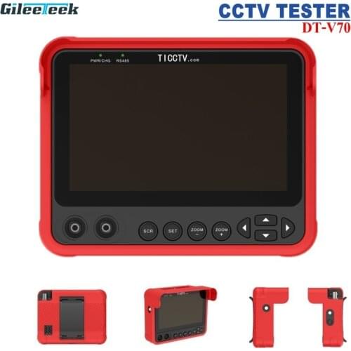 DT-V70 4.3 inch Security Camera Tester Monitor in One HD 5MP TVI AHD CVI CVBS Analog automatic adaptation CCTV Tester RS485 PTZ