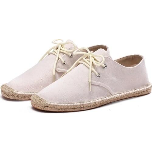 Summer Black White Bule Male Casual Canvas Hemp Insole Fisherman Light Shoes Ethnic Style Men Espadrille Flats Shoes 789