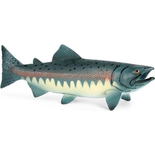 Salmon Animal Figure Collectible Toys Sea Animal Cognition Action Figures Kids Plastic Cement Toys