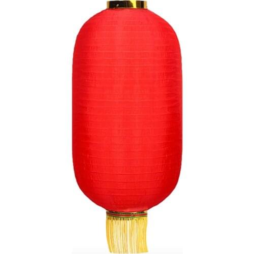Red wax gourd printing dance silk cloth lantern outdoor waterproof sunscreen lantern decoration folding advertising custom lante