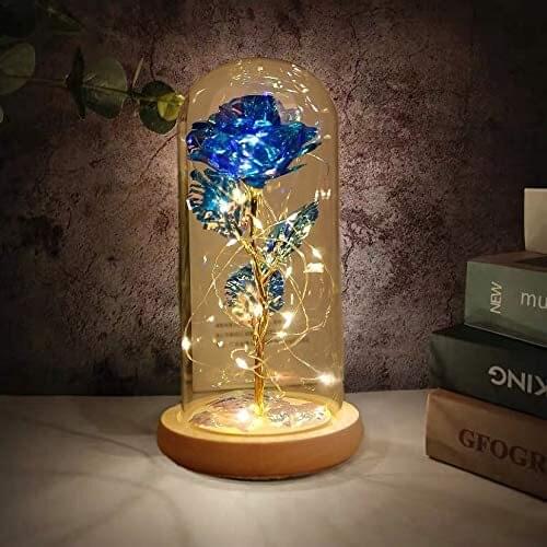 Forever Rose, Best Gift for Mom, Enchanted Silk In Glass Dome, Girlfriend, Wife, Never Fade Decoration