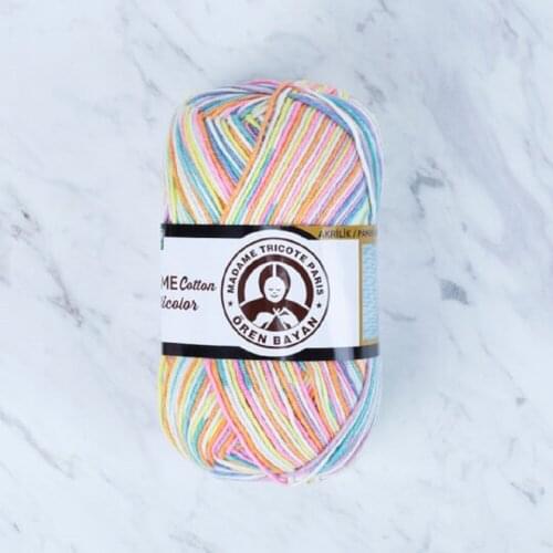 Madema Cotton Multicolor Yarn Tricote Paris 51% Acrylic 49% Cotton Rope Dıy Knitting Yarn soft cotton Premium Yarns