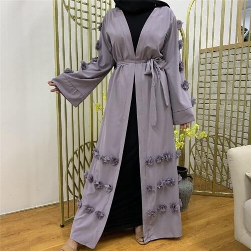 Eid Mubarak Kaftan Moroccan Cardigan Kimono Open Robe Dubai Abaya Arabic Muslim Dress Turkey Islam Clothing Abayas For Women