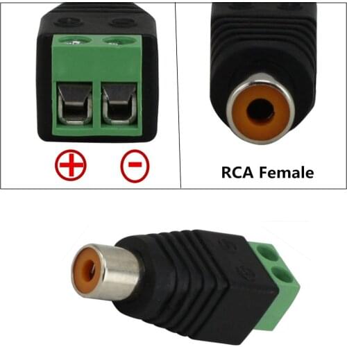 Terminal block to RCA female for TV Video adapter Cinch connector