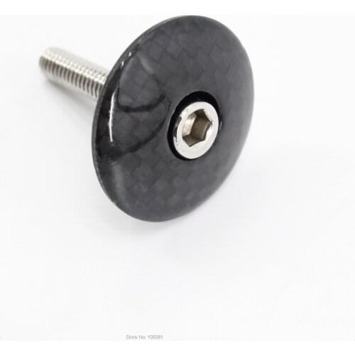 New 3K full carbon bicycle stem cover bike headsets carbon top caps with bolts carbon bike parts Free shipping