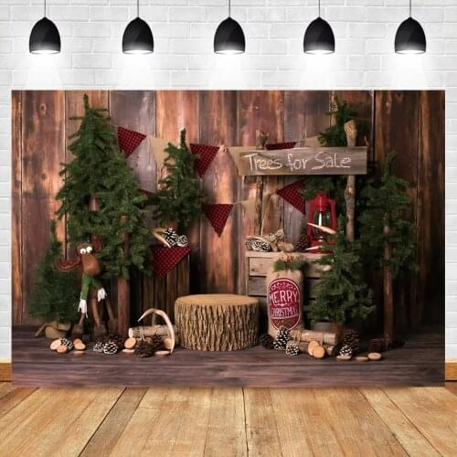 Laeacco Baby Birthday Photography Backdrop Wooden Boards Newborn Portrait Photocall Background Plant Tree Poster Photo Studio