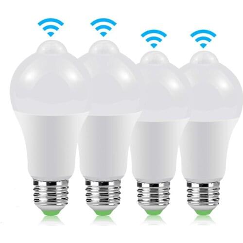 E27 Bulbs Body Motion Detector Smart Night Lamps for Corridor Stairs 12W 20W Home Light Night Security Bulbs 110v 220v led bulbs